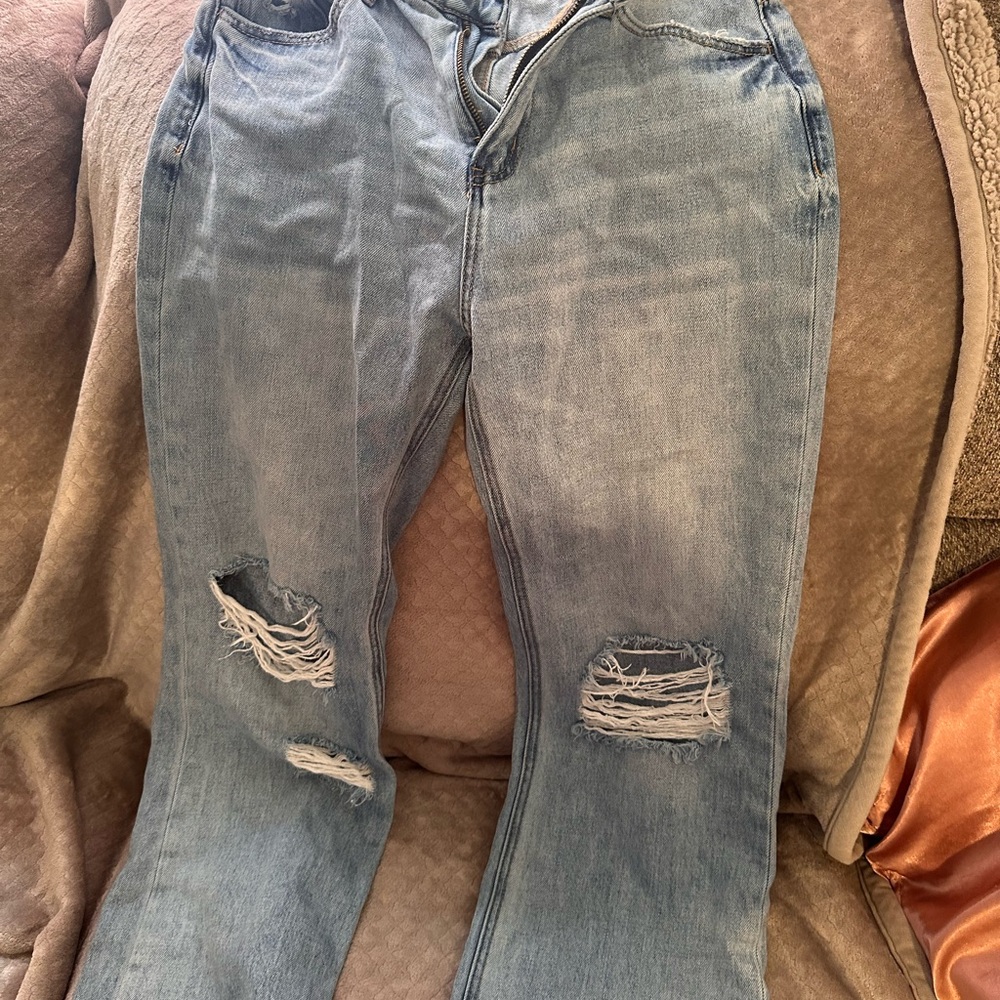 Altar'd State High Rise Distressed Blue Jeans